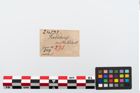 Etikett zu Bronzemehrkopfnadel (NHMW-PRAE-024537)